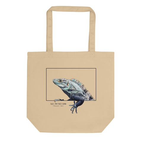Sketchy Blenny tote bag with a beautiful print of a hand-drawn animal. This one features a cheeky iguana. 100% organic cotton. Beach bag, shopping bag, travel bag, or just as a present. PETA-approved vegan.