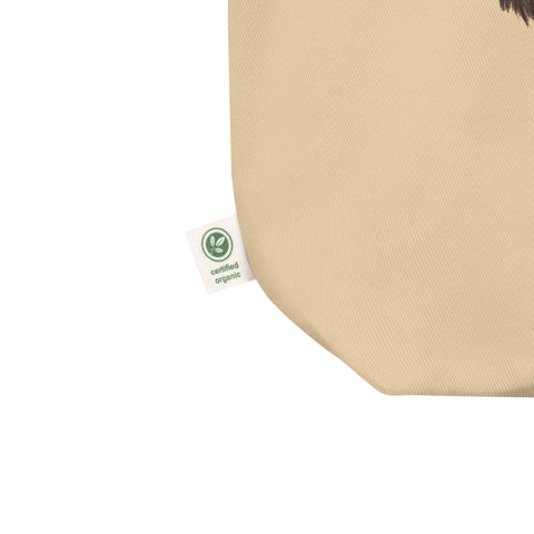 Sketchy Blenny tote bag with a print of an adorable sleeping sloth. Beautiful print of a hand-drawn animal, 100% organic cotton. Beach bag, shopping bag, travel bag, or just as a present. PETA-approved vegan.