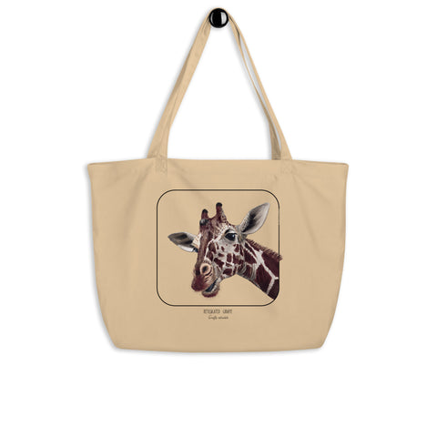 Reticulated Giraffe - Large Organic Tote Bag