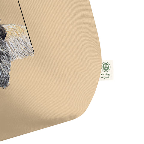 Large tote bag with a print of a cute sleeping sloth. Beautiful print of a hand-drawn animal, 100% organic cotton. Beach bag, shopping bag, travel bag, or just as a present. PETA-approved vegan.