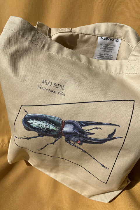 For insect lovers we have this bag featuring an atlas beetle, one of the world's biggest!
