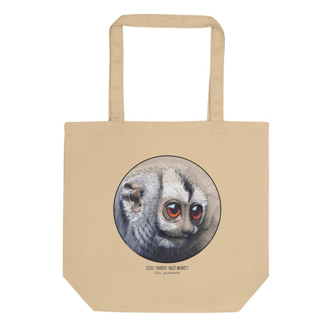 Sketchy Blenny organic tote bag with a cute monkey print. Sturdy and spacious, ready for the day's challenges! Shopping bag, beach bag, library bag or just as a backup.